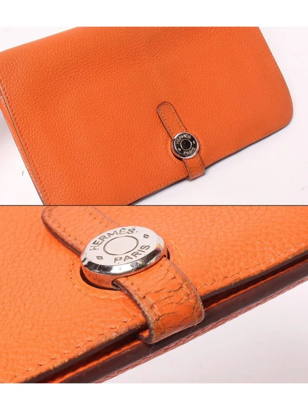 Hermes Bifold Wallet Silver Dogon GM